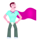 download Super Dude clipart image with 315 hue color