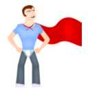 download Super Dude clipart image with 0 hue color