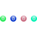 download Multicolor Power Buttons clipart image with 135 hue color