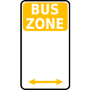 download Sign Bus Zone clipart image with 45 hue color