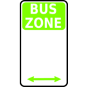 download Sign Bus Zone clipart image with 90 hue color