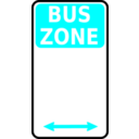 download Sign Bus Zone clipart image with 180 hue color