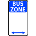 download Sign Bus Zone clipart image with 225 hue color