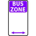 download Sign Bus Zone clipart image with 270 hue color