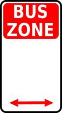 Sign Bus Zone