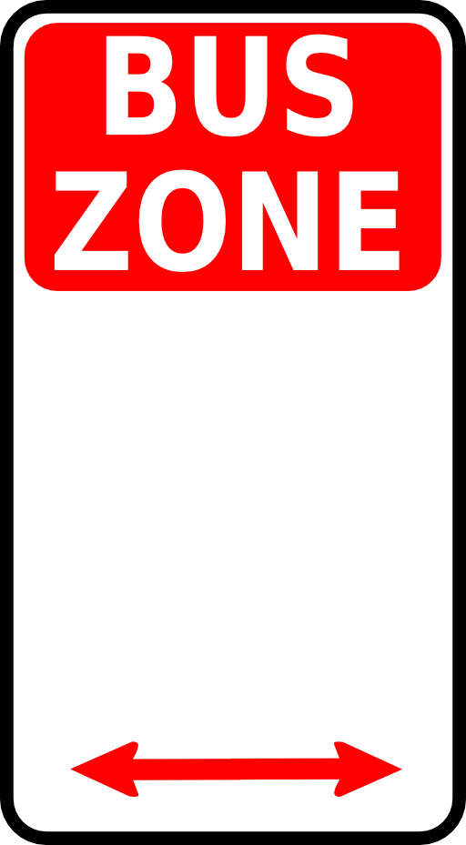 Sign Bus Zone