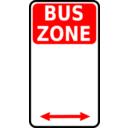 download Sign Bus Zone clipart image with 0 hue color