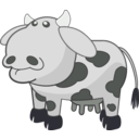 download Gray Cow clipart image with 45 hue color