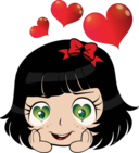 Love Girl Manga Smiley Emoticon