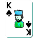 download White Deck King Of Spades clipart image with 135 hue color