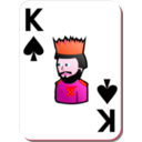 download White Deck King Of Spades clipart image with 315 hue color