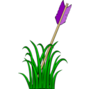 download Arrow In The Grass clipart image with 0 hue color