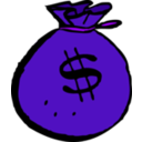 download Money Bag clipart image with 225 hue color