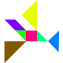 download Tangram1 clipart image with 90 hue color
