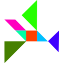 download Tangram1 clipart image with 135 hue color