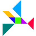 download Tangram1 clipart image with 225 hue color
