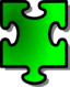 Green Jigsaw Piece 15