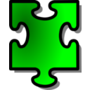 download Green Jigsaw Piece 15 clipart image with 0 hue color