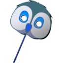 download Owl Mask clipart image with 180 hue color