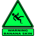 download Warning Banana Skin clipart image with 90 hue color