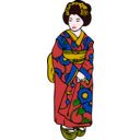 download Woman In Kimono clipart image with 0 hue color