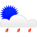 download Sun Rain clipart image with 180 hue color