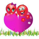 download Lovers In Garden Smiley Emoticon clipart image with 315 hue color