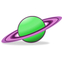 download Saturn Icon clipart image with 270 hue color