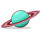 download Saturn Icon clipart image with 315 hue color