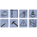 download Construction Symbols clipart image with 180 hue color