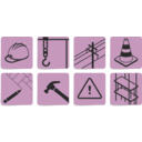 download Construction Symbols clipart image with 270 hue color