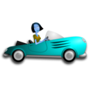 download Brunette Female Driver clipart image with 180 hue color