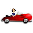 download Brunette Female Driver clipart image with 0 hue color
