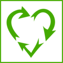 Eco Green Love Recycle Icon