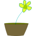 download Flower In A Vase clipart image with 45 hue color