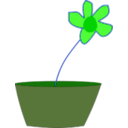 download Flower In A Vase clipart image with 90 hue color