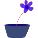 download Flower In A Vase clipart image with 225 hue color