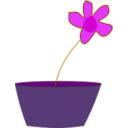 download Flower In A Vase clipart image with 270 hue color