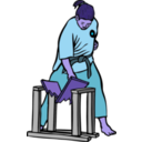 download Karate Girl Breaks Board clipart image with 225 hue color