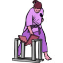 download Karate Girl Breaks Board clipart image with 315 hue color