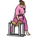 download Karate Girl Breaks Board clipart image with 0 hue color
