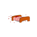 download Bed clipart image with 0 hue color