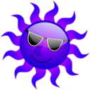 download Summer Smile Sun clipart image with 225 hue color