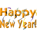 download Happy New Year clipart image with 180 hue color