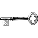 download Key clipart image with 0 hue color