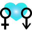 download Love Icon clipart image with 180 hue color