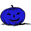 download Smily Pumpkin clipart image with 225 hue color