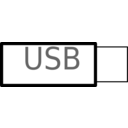 download Usb Drive clipart image with 0 hue color