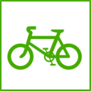 download Eco Green Bicycle Icon clipart image with 0 hue color