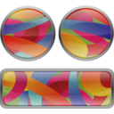 download Multicolored Film Grained Buttons clipart image with 0 hue color